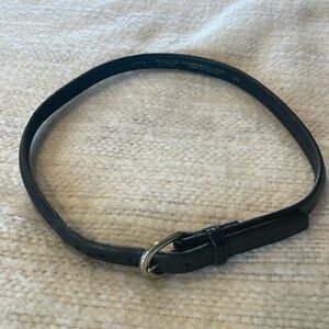 Black skinny leather belt size 28